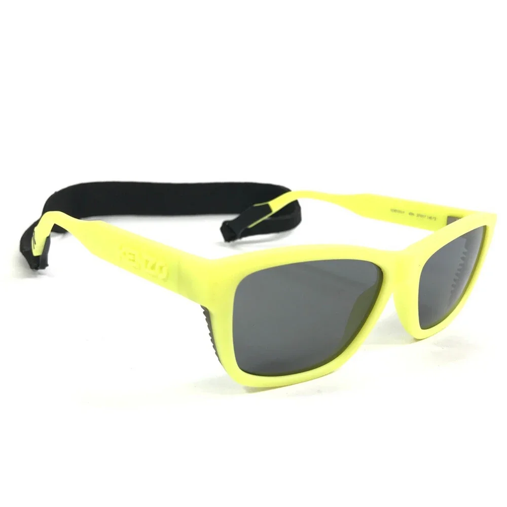 Kenzo Sunglasses KZ40151I-Y 40N Matte Yellow Rubberized Frames with Gray Lenses